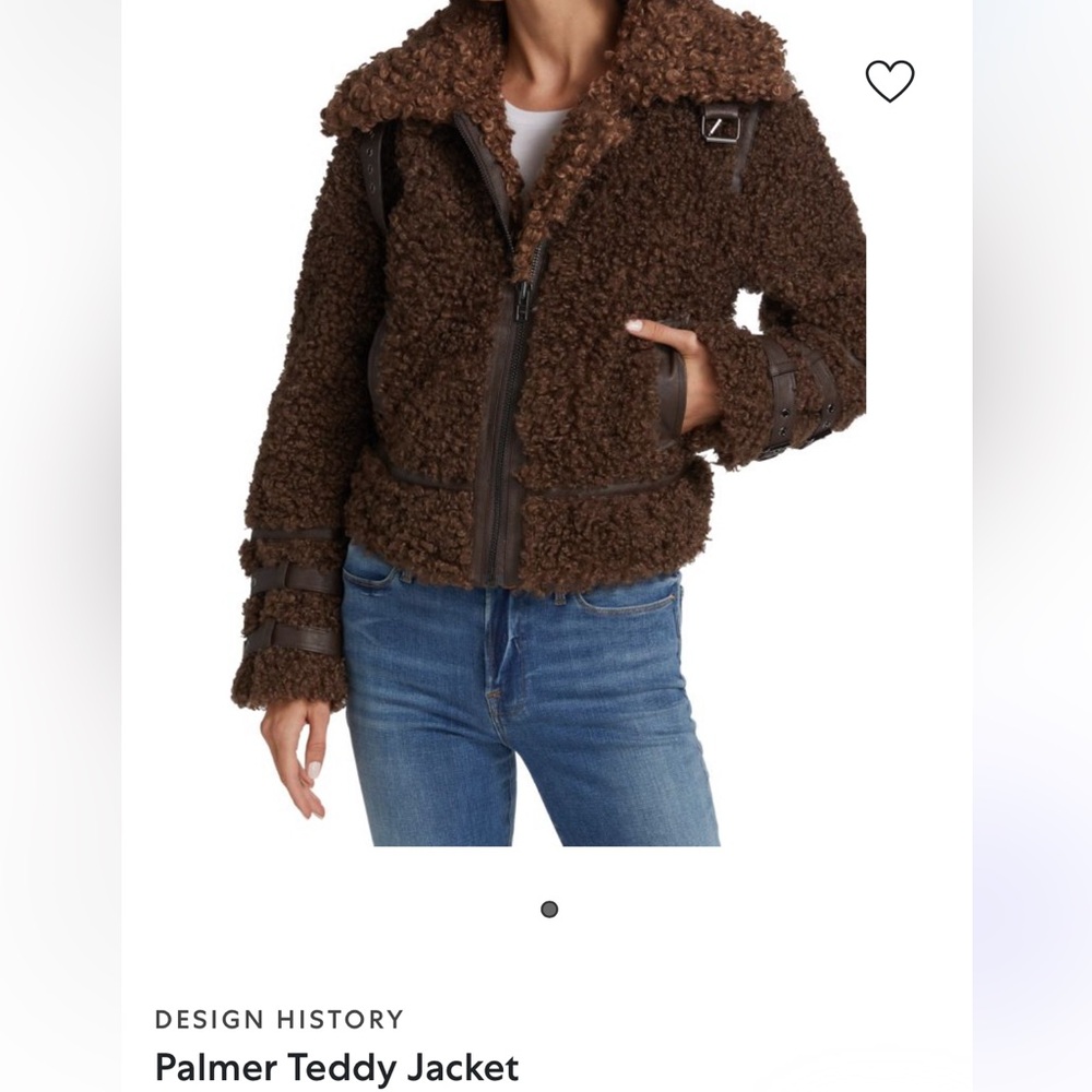Design History Chocolate Teddy Jacket Size Small